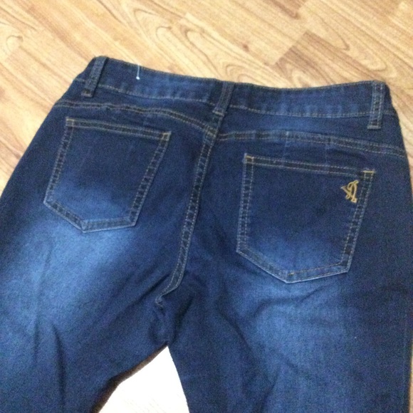 Dark Blue Ripped Jeans - Picture 4 of 5